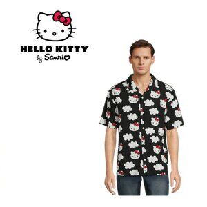 Hello Kitty Sanrio Men's Buttoned Resort Shirt
